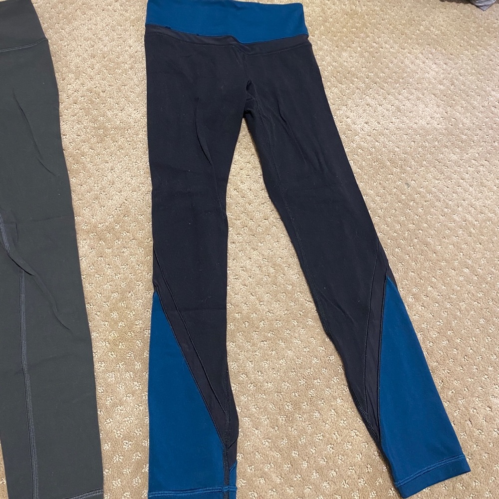 Athleta leggings black and blue size xxs